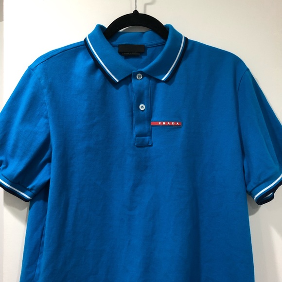 PRADA POLO BLUE XL NEVER WORN ORIGINALY $425 - Picture 2 of 7